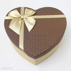 Utility Heart Shaped Gift Box with Bowknot for Decoration