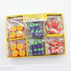 Wholesale small  cute pumpkin eggplant pimento eraser