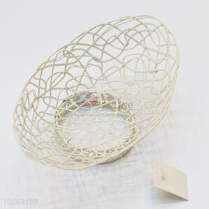 White iron wire vegetable/fruit bakset