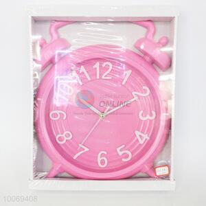 Pink plastic wall clock in high quality