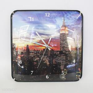 Modern style plastic wall clock in good use