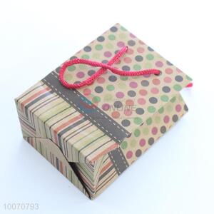 Colorful dot brown paper gift bag