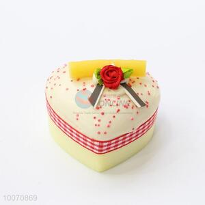 Heart Shaped Cake with Rose Fridge Magnet