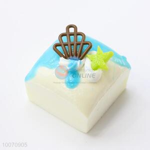 Blue Square Cake Fridge Magnet for Decoration