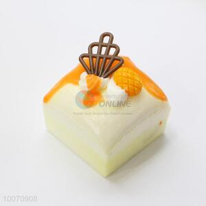 High Quality Orange Square Cake Fridge Magnet