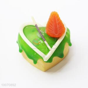 Lovely Green Heart Shaped Cake Fridge Magnet