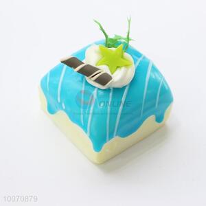 Blue Square Cake Fridge Magnet