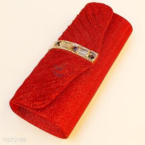 High quality red evening bag party bag lady crystal clutch bag