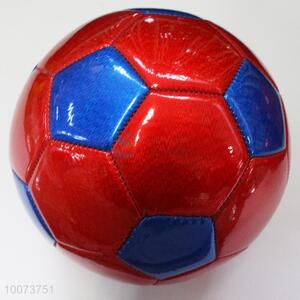 Cool red-blue NO.5 machine stitched PU football