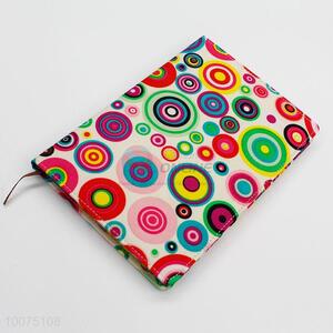 Circle pattern fabric cover note book
