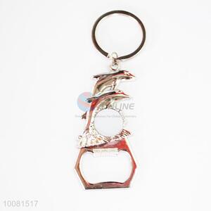 Dolphin Zine Alloy Metal Bottle Opener Key Chain