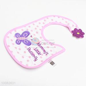 Delicate butterfly embroidery baby saliva towel