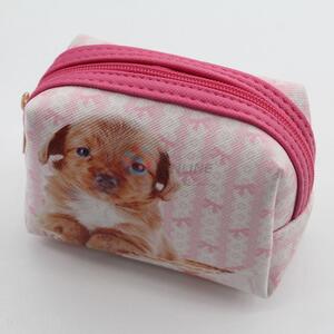 Cute dog printed mini square coin purse wholesale