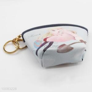 Hot selling utility PU leather scallop coin purse mini purse