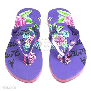Comfortable washable EVA lady beach flip flops wholesale