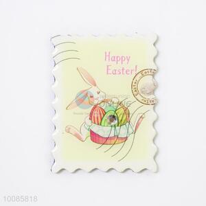 Happy Easter Postage Stamp Shaped Crystal Glass Fridge Magnet