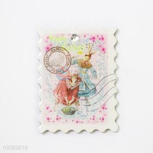 Happy Easter Postage Stamp Shaped Crystal Glass Fridge Magnet