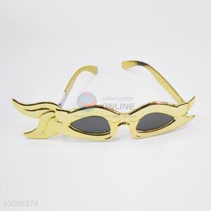 Fashion new design gold plastic glasses/glasses for party