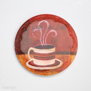 Coffee Round Ceramic Fridge Magnet