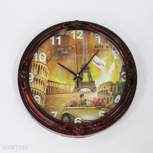 Hot sale round plastic wall clock