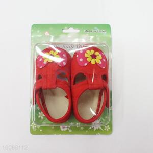 Bowknot red newborn baby shoes