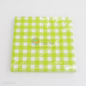 Grid pattern pure wooden pulp paper printed napkin