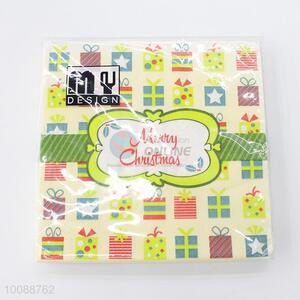 Personalized christmas printed paper napkins