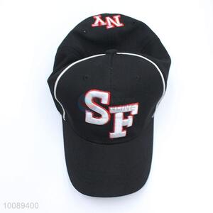 Cheap top-ranking black SF cotton fabric baseball hat