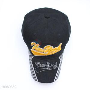 Top quality embroidered promotion custom black ottoman baseball cap