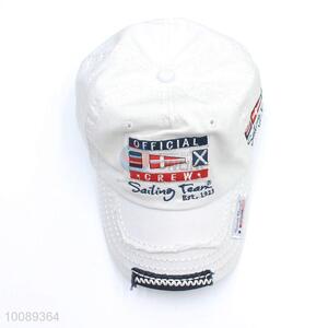 Eco-friendly white cotton fabric baseball hat