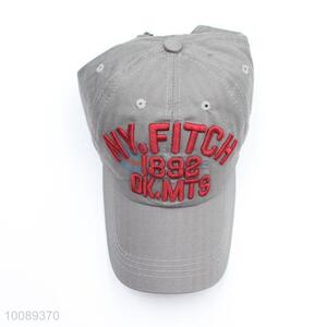 2016 popular hot sell grey cotton fabric baseball hat