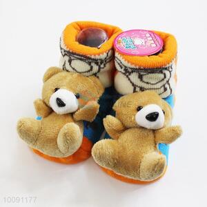 3D Bear Anti Slip Cotton Baby Sock/ Soft Baby Socks