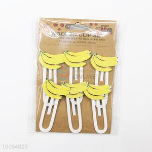 Promotional cartoon banana bookmark wooden cartoon clip