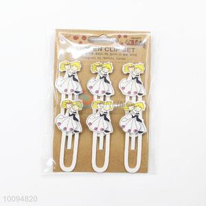 Wholesale Cartoon Girls Craft Wooden Photo Clips Set