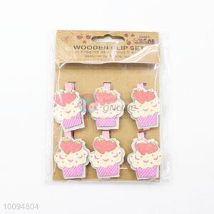 Cartoon cake wooden photo clip