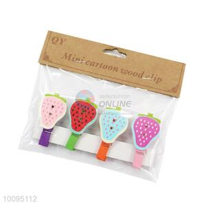 Strawberry Wooden Photo Clips Memo Note Message Clips Wholesale