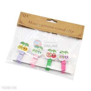 Wholesale Mini Cartoon Wooden Memo Clips Paper Clips