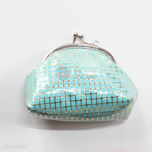 Blue Check Pattern Coin Holder,Coin Pouch,Coin Purse