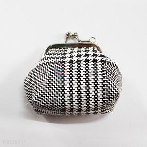 Black Pattern Coin Holder,Coin Pouch,Coin Purse with Key Ring