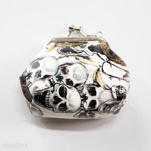 Skull Pattern Coin Holder,Coin Pouch,Coin Purse with Key Ring