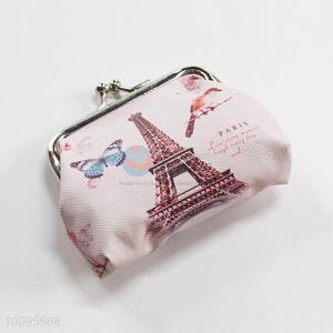 Tower Pattern Pink Coin Holder,Coin Pouch,Coin Purse