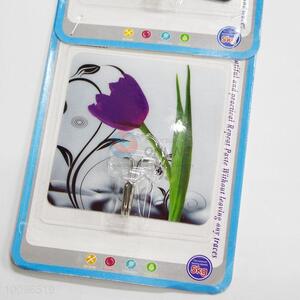 Removable Waterproof Magic Plastic Hook with Flower Pattern for Promotion