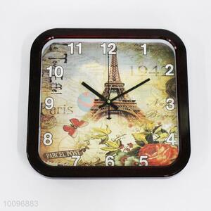 Black Border Plastic Wall Clock