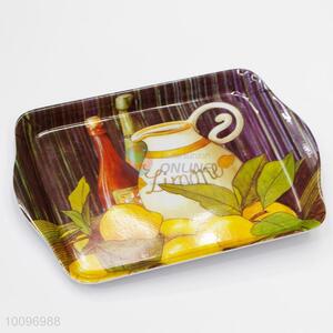 Lemon Pattern Food Grade Melamine Bread Dessert Tray