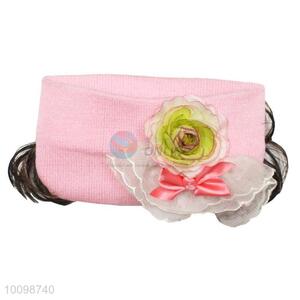 Hot sale hairpiece head wrap child hair accessories with curling