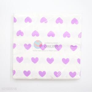 Purple heart printing paper handkerchief/facial tissue
