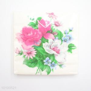 Fashion flower printing paper handkerchief/facial tissue