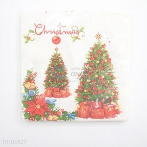 Christmas tree printing paper handkerchief/facial tissue