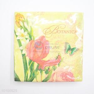 Delicate flower&butterfly printing paper handkerchief/facial tissue