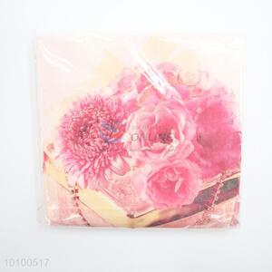 China rose printing paper handkerchief/facial tissue